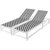 Promotions Lauko reguliuojama poilsio gultas terasai, 200.7x68.6x30.5 cm, juoda ir balta