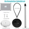 Promotions Informacinis stovas, aukščio reguliavimas, 89,5x33x24 cm, juodas