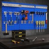 Promotions Įrankių organizatoriaus rinkinys su pegboard, metalas, 120x60x2 cm, tamsiai mėlynas