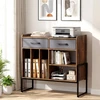 Promotions Įrašų stovas 76x35.5x68.5 cm Ruda audinio stalčiai saugojimui