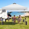Promotions Iškylančio stiliaus palapinė su stogu 300x300x250-270 cm balta