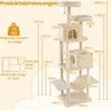 Promotions Kačių draskyklė, 91.5x59x205 cm, smėlio spalvos, su sizalio draskymo stulpais