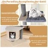 Promotions Kačių draskyklė, reguliuojamas aukštis 59x48x236-271 cm, pilka, mediniai baldai