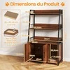 Promotions Katės kraiko dėžės dėžutė, 49x38x44,5 cm, riešutas ir juoda