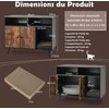 Promotions Kačių kraiko dėžės uždangalas, 90x50x70 cm, juoda ruda