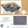 Promotions Kačių laipiojimo medis, 2 lygių su draskykle ir minkšta kamuoliuku, baltas