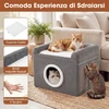 Promotions Kačių lova 49x41x39 cm Pilka, sizalio draskyklės kilimėlis