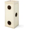 Promotions Kačių namelis 40,6x40,6x99,1 cm natūralus pliušas, draskyklės stulpeliai