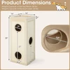Promotions Kačių namelis 40,6x40,6x99,1 cm natūralus pliušas, draskyklės stulpeliai