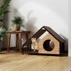 Promotions Kačių namelis, medinis vidaus kačių namelis su veranda, 84x43x58.5 cm