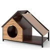 Promotions Kačių namelis, medinis vidaus kačių namelis su veranda, 84x43x58.5 cm