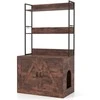 Promotions Kačių tualeto dėžės spintelė, 80x48x145 cm, ruda, metalinis rėmas