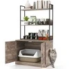 Promotions Kačių tualeto dėžės spintelė, 80x48x145 cm, pilka, metalinis rėmas
