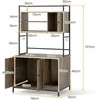 Promotions Kačių tualeto dėžės spintelė 78x51x137 cm pilka, su laikymo lentynomis