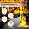 Promotions Kalėdinė dekoracija, angelo formos apšviesta dirbtinė, 150 cm, balta ir auksinė