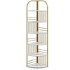 Promotions Kampinė lentyna 42x42x181,5 cm balta metalinė konstrukcija