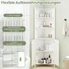 Promotions Kampinė spintelė, 32x58x172.5 cm, Balta, MDF