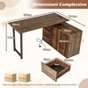 Promotions Kampinis rašomasis stalas, 138x104x74 cm, rudas