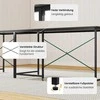 Promotions Kampinis rašomasis stalas, L formos reversinis stalas su įkrovimo stotele, 150x150x75 cm, pilkas, metalas