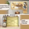Promotions Kampinis stalas, L formos, 118x86x74 cm, natūralus