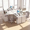 Promotions Kampinis stalas L formos kompiuterio stalas 150x150x76 cm baltas su saugojimo vieta