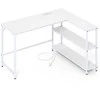 Promotions Kampo rašomasis stalas, 131x106x75 cm, balta, metalinis rėmas