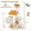 Promotions Katėms skirtas draskyklė, 95x43x125 cm, medinė, laipiojimo ir draskymo baldai