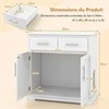 Promotions Katės aptvaras, medinis gyvūnų namelis su 2 stalčiais, 80x45x80 cm, baltas
