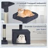 Promotions Katės draskyklė, 121x70x136 cm, tamsiai pilka, sizalis ir pliušas