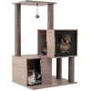 Promotions Katės draskyklė, 60x48x93 cm, pilka, sizalio draskymo stulpai