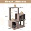 Promotions Katės draskyklė, 60x48x93 cm, pilka, sizalio draskymo stulpai