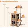 Promotions Katės draskyklė, 81.3x57.2x121.9 cm, smėlio spalvos, medinė