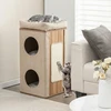 Promotions Katės namelis 3 aukštų katės kondomas su draskymo stovu 38x38x77,5 cm smėlio spalvos