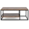 Promotions Kavos staliukas, 105x50x42 cm, rudas, medis ir metalas