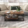 Promotions Kavos staliukas, 105x50x42 cm, rudas, medis ir metalas