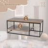 Promotions Kavos staliukas, 105x50x42 cm, rudas, medis ir metalas