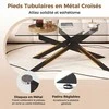 Promotions Kavos staliukas, 120x60x45.5 cm, juodas, stiklas