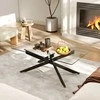 Promotions Kavos staliukas, 120x60x45.5 cm, juodas, stiklas