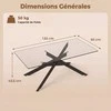 Promotions Kavos staliukas, 120x60x45.5 cm, juodas, stiklas