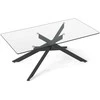 Promotions Kavos staliukas, 120x60x45.5 cm, juodas, stiklas
