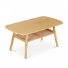 Promotions Kavos staliukas 2 aukštų 100,3x53,3x45,7 cm natūralus/riešutas