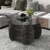 Promotions Apvalus kavos staliukas, 89x89x45,7 cm, juodas
