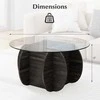 Promotions Apvalus kavos staliukas, 89x89x45,7 cm, juodas