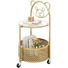 Promotions Kavos staliukas, 40x36.5x71 cm, Skaidrus ir Auksinis