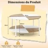 Promotions Kavos staliukas, 80x80x42 cm, balta, medinis, su lentyna daiktams