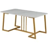 Promotions Kavos staliukas 90x50x41,5 cm Balta Aukso metalas
