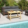 Promotions Lauko kavos staliukas, masyvi mediena, 90x55x50 cm, natūralus