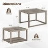 Promotions Dėliojamas kavos staliukų komplektas, 69.9x59.7x45.7 cm ir 64.8x49.5x40.6 cm, Pilkas