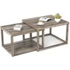 Promotions Dėliojamas kavos staliukų komplektas, 69.9x59.7x45.7 cm ir 64.8x49.5x40.6 cm, Pilkas