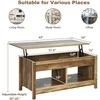 Promotions Kėlimu pakeliamas kavos staliukas, 109.2x48.3x50.8 cm, juodas